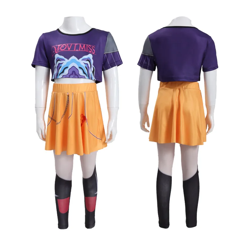 K-pop Demon Hunters คอสเพลย์เครื่องแต่งกายสำหรับสาวเคป๊อปรูมิ มิรา โซอี้ชุดเด็กภาพยนตร์ฮาโลวีนปาร์ตี้เสื้อผ้า