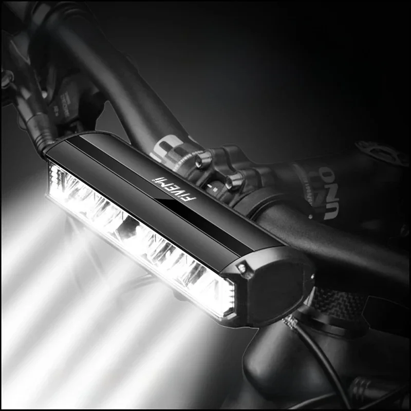 AliExpress fivemi Fivemi 5LEDS Bicycle Light Front 6000LM Bike Light 8000mAh Waterproof Flashlight USB Charging MTB Road Cycling Lamp Accessories