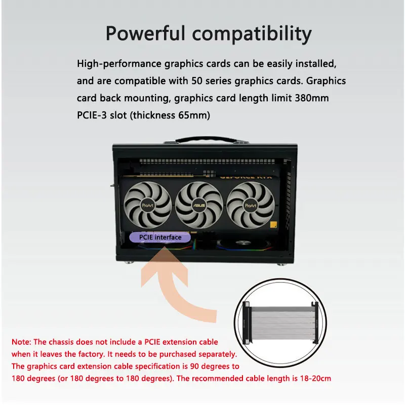 UPSIREN MD-1 Casing Komputer Desktop Portabel Transparan Samping Mendukung Catu Daya SFX/Motherboard ITX/Panjang Kartu Grafis≤380mm