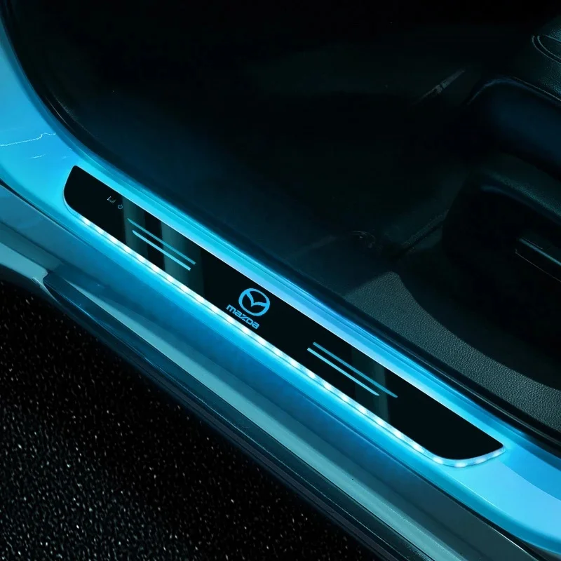 Do Mazda 2 3 6 Skyactiv CX-5 CX-30 CX-7 CX-9 BL BM MX-5 Samochodowa bezprzewodowa dioda LED powitalna Próg pedału Światło przejścia Lampa nastrojowa — zdjęcie 2