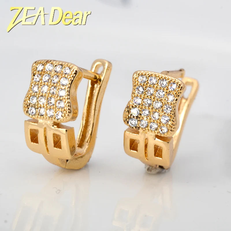 ZEADear Jewelry Hot-Selling  High Quality Copper Retro Fashion Trendy Square Earrings For Women 2022 Luxury  Wedding Party Gifts