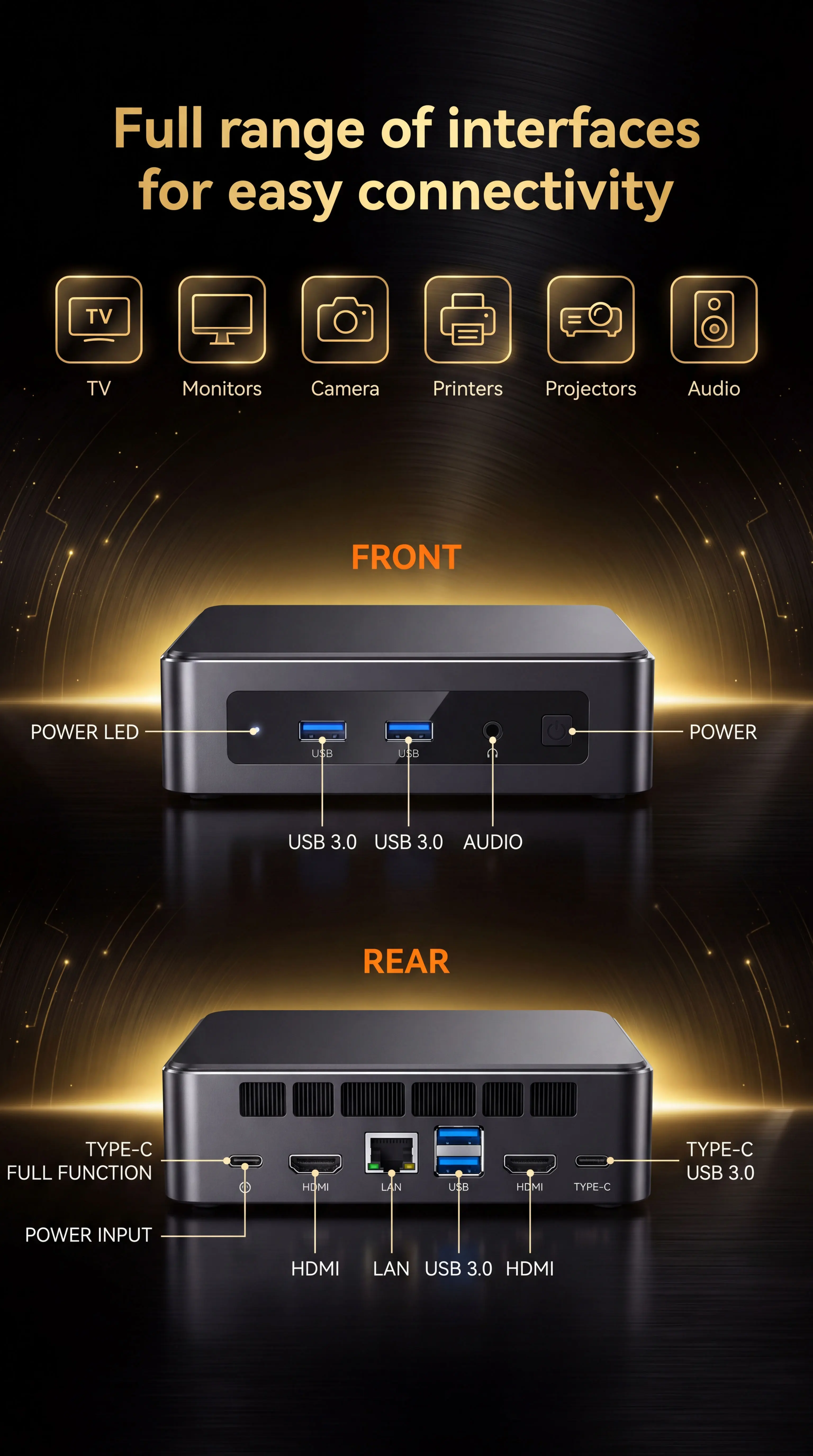 2026 Intel CORE I9-10980HK Mini PC Computer 16GB 32GB RAM 256GB 1/2TB SSD Portable Gaming Mini PC Windows 11 Pro Wifi 6 BT5.0 Office Study Desktop PC 4K