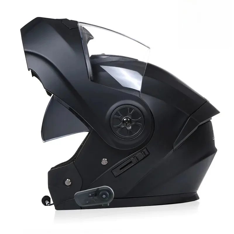 Bluetooth Heren Motorhelmen Volledig Gezicht Casco voor Motorfietsen Man Motocross Kask Flip up Casque De Moto DOT Gecertificeerd BLD - afbeelding 2