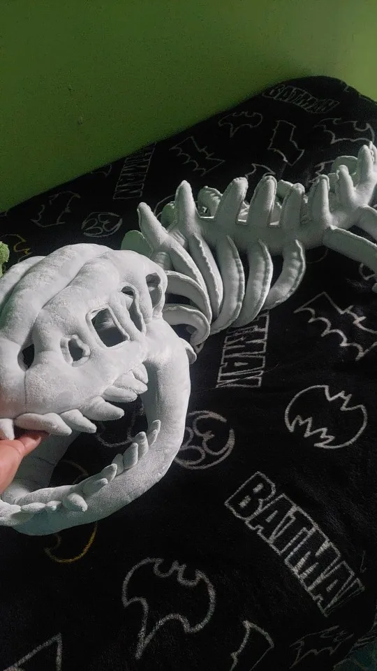 Dinosaur Skeleton Plush Cosplay Hood & Spine