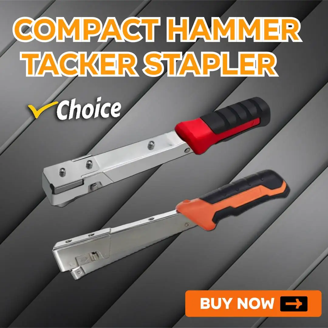 Fast Install Hammer Tacker Staple Tool Non Slip Hand Operated Nail for Large Project Carpentry Work