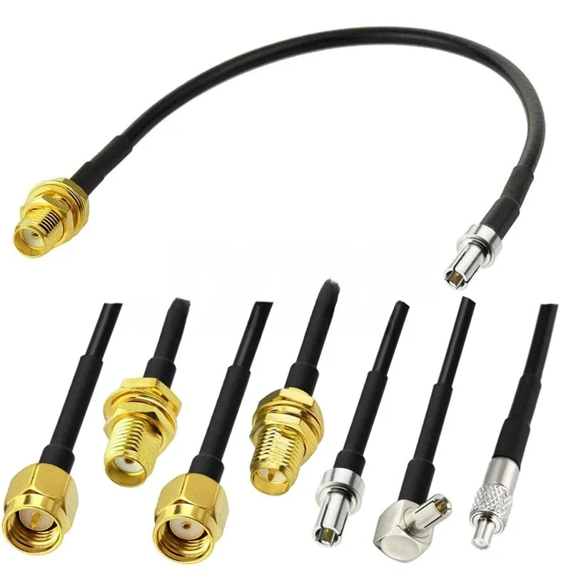 Adaptateur SMA vers TS9 SMA mâle femelle vers connecteur droit à Angle droit TS9 câble queue de cochon RG174 10CM 15CM 20CM 50CM pour Modem 3G 4G