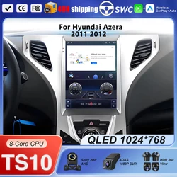 9.7 Inch Car For Hyundai Azera 2011 2012 Wireless Android Auto Carplay 4G WIFI Car Radio Multimedia Navigation GPS NO 2DIN
