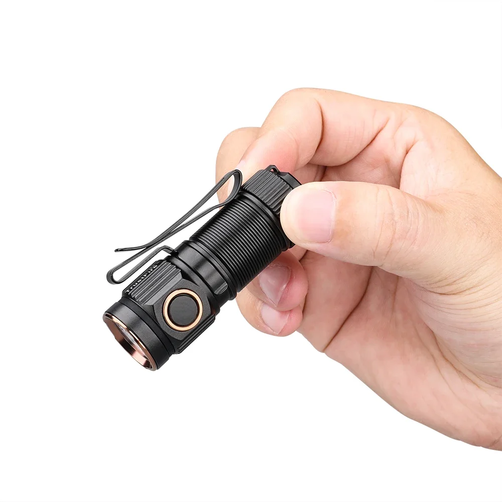 Trustfire MT10 EDC-Taschenlampe, 1000 Lumen, tragbar, wiederaufladbar, LED-Lampe, USB-C-Ladetaschenlampe, Mini 16340, IPX8, MVB, optisches Arbeitslicht