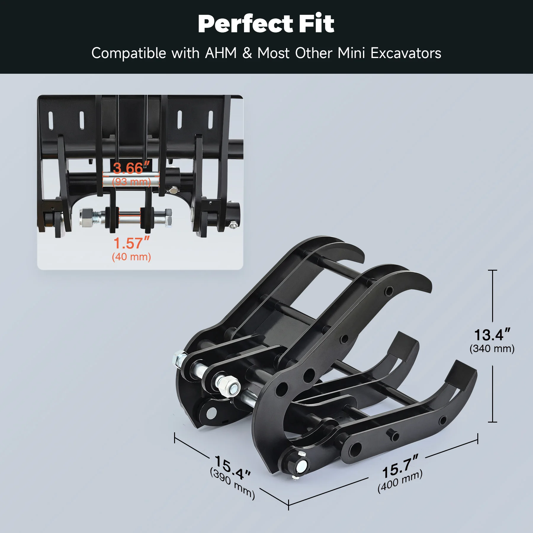 مرفق حفارة صغيرة المنتزع الخشب للإمساك كشط التكشير للحفار الصغير 1-2 طن