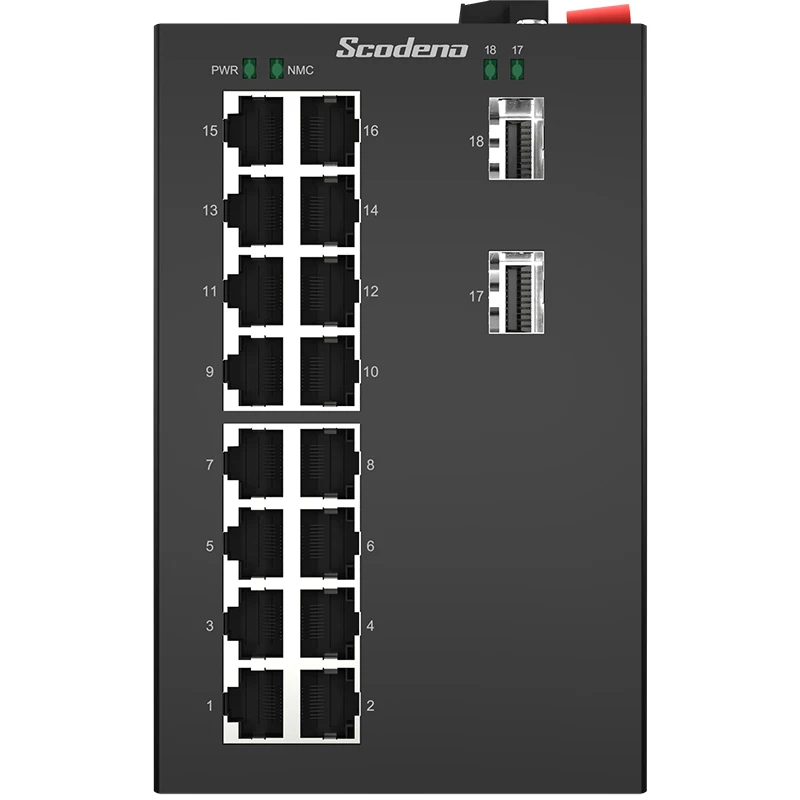 เราเตอร์อินเตอร์เน็ตอุตสาหกรรม4พอร์ตกิกะบิตไฟเบอร์ SFP 24-พอร์ตกิกะบิต RJ45 IP40ราง DIN