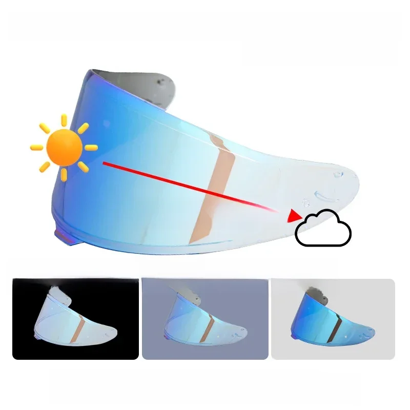 Visière photochromique pour SHOEI RF1400 RF-1400 NXR2 CWR-F2 Z8 CWR-F2R X15 X-15 X-Fifteen X-SPR Pro, lentilles autochromiques, bouclier de casque