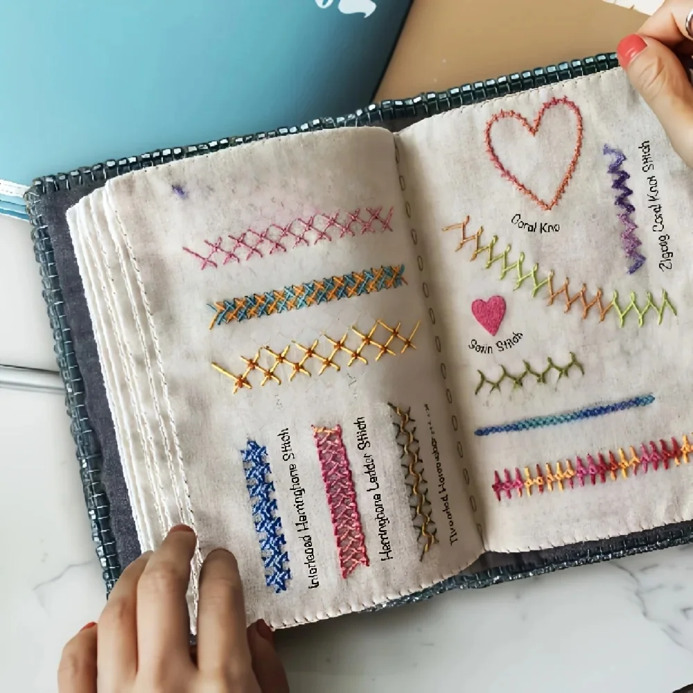 1 set borduurboeken, steekboeken, doe-het-zelf steekboeken, borduurnaaiboeken, borduurnaaiboeken, borduren naaiboeken, borduren - afbeelding 2