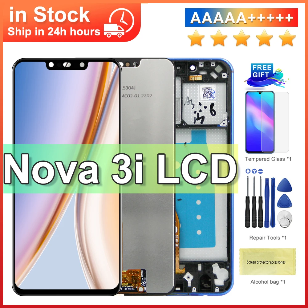 6.3 inch For Huawei Nova 3i LCD Display with Frame Touch Screen Replacement P Smart Plus Display INE-LX1 LX2 LCD Screen