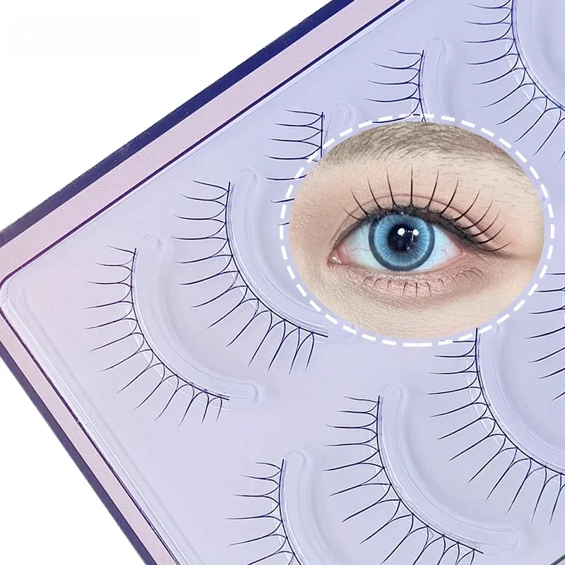 Blinkwave idol cils pointe en forme de U fille groupe cils bande noire pour Double paupière ascenseur bande transparente pour aspect naturel maquillage coréen