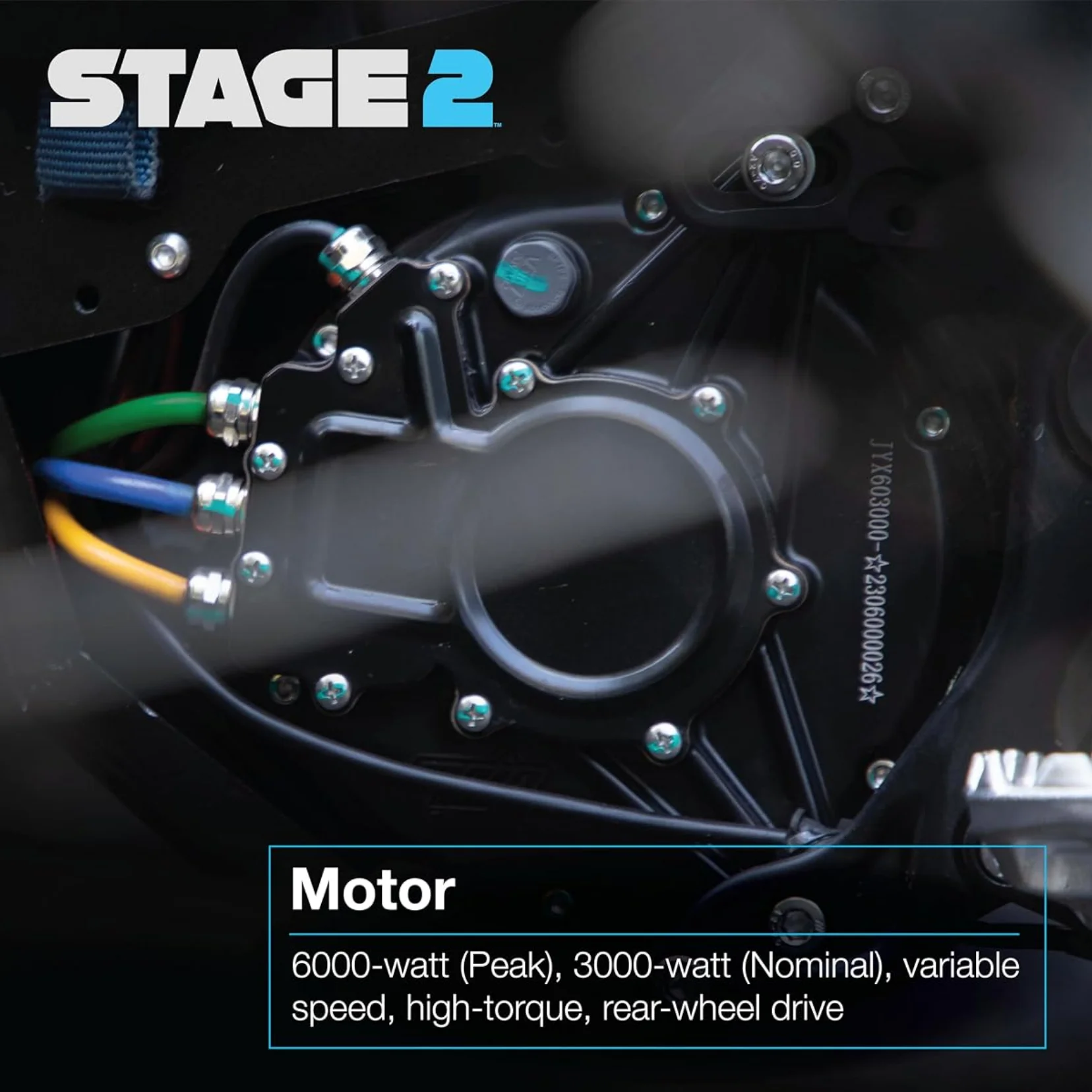 M1 V2 STAGE2 6OOOW PEAK BRUSHLESS M0T0R ELECTR!C D!RT B!KE E M0T0 UL 2272 C0MPL!ANT 6OV L!TH!UM BATTERY AND ELECTR!CAL SYSTEM UP T0 47 MPH 3 SPEED H!GH 0UTPUT C0NTR0LLER 4O+ M!LE RANGE view 4