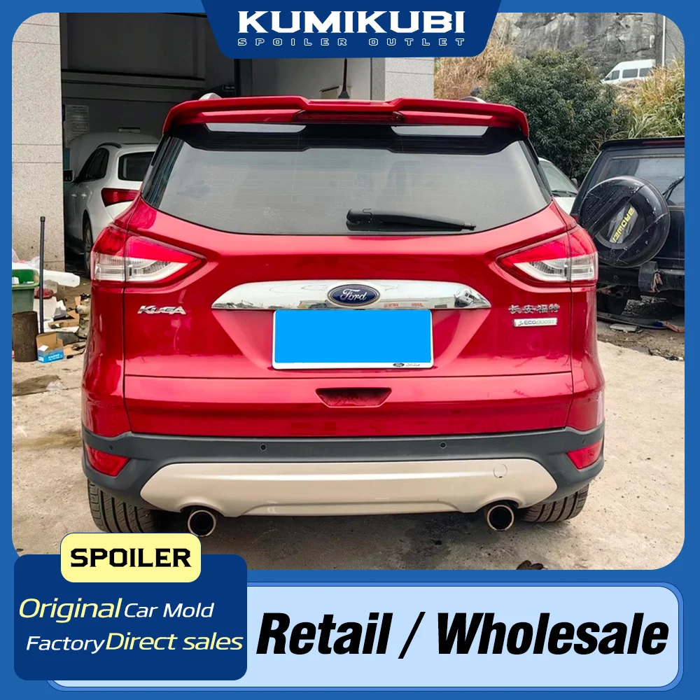 

For Ford Escape Kuga 2013-2019 Rear Roof Spoiler ABS Material Gloss Black Top Spoiler Fits Escape Kuga ST Style Spoiler