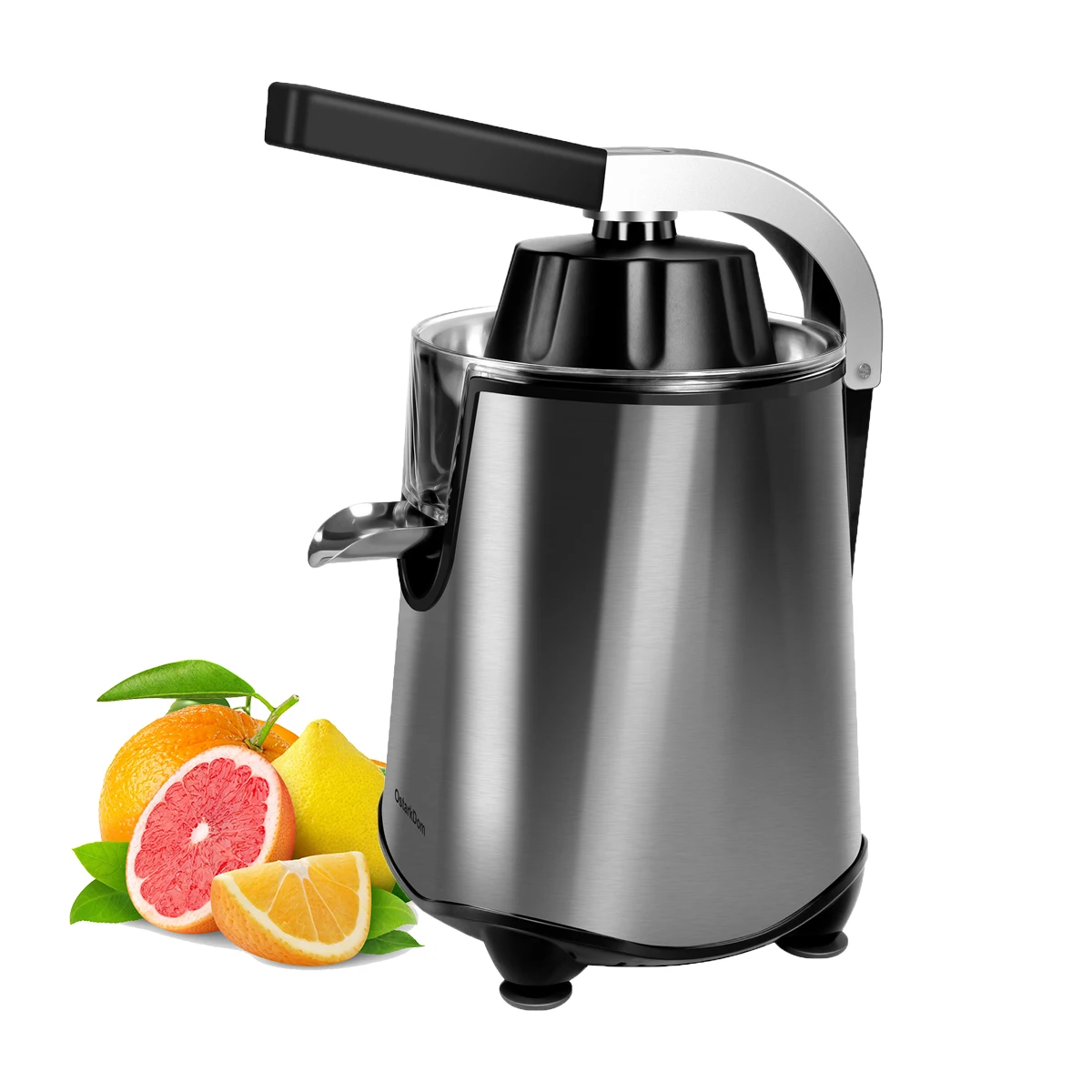 مستخرج عصير أوستاركدم 400 مل، مادة من الستانلس ستيل، قمع شفاف، فلتر فولاذي Ss، كقمع وفوهة مضادة للتنقيط، 600 وات، 230 فولت #1