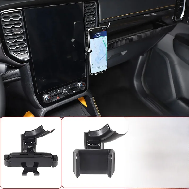 Akcesoria samochodowe do Ford Ranger T9 2023+: Uchwyt na kubek, uchwyt na telefon komórkowy, wielofunkcyjny uchwyt na nawigację GPS — 2