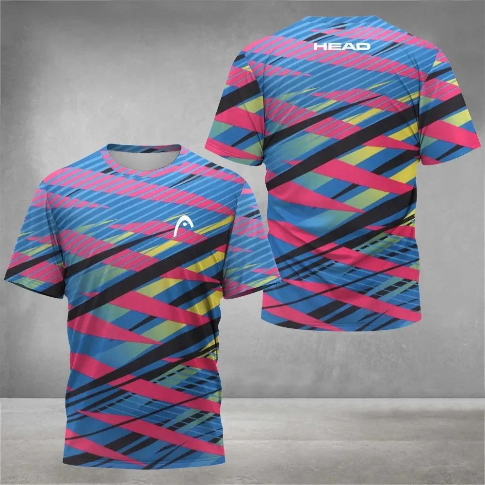 New Tennis Sports T-Shirt Quick Drying City Padel Wicking Training Breathable Mesh Clothes Summer Men\'s Loose Short Sleeve Tops