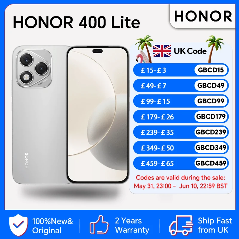 HONOR 400 Lite,EU Version,5G Smartphone,108MP AI in Every Click,5230mAh Battery,6.7" AMOLED Display, Lightweight&Stylish Design