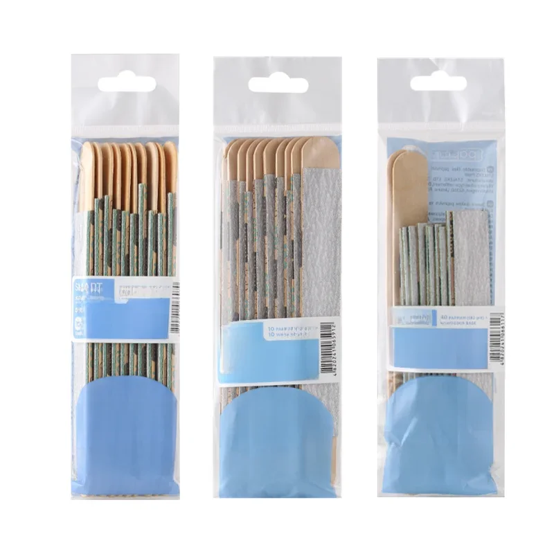 STALEKS jetable éponge à ongles barre de polissage plaque de bois manucure polissage bande givrée polissage ponçage lime à ongles outils de maquillage