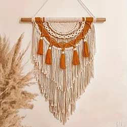 Handmade Macrame Tapestry Wall Hanging - Unique Boho Wall Art for Living Room Office Home Decor with Woven