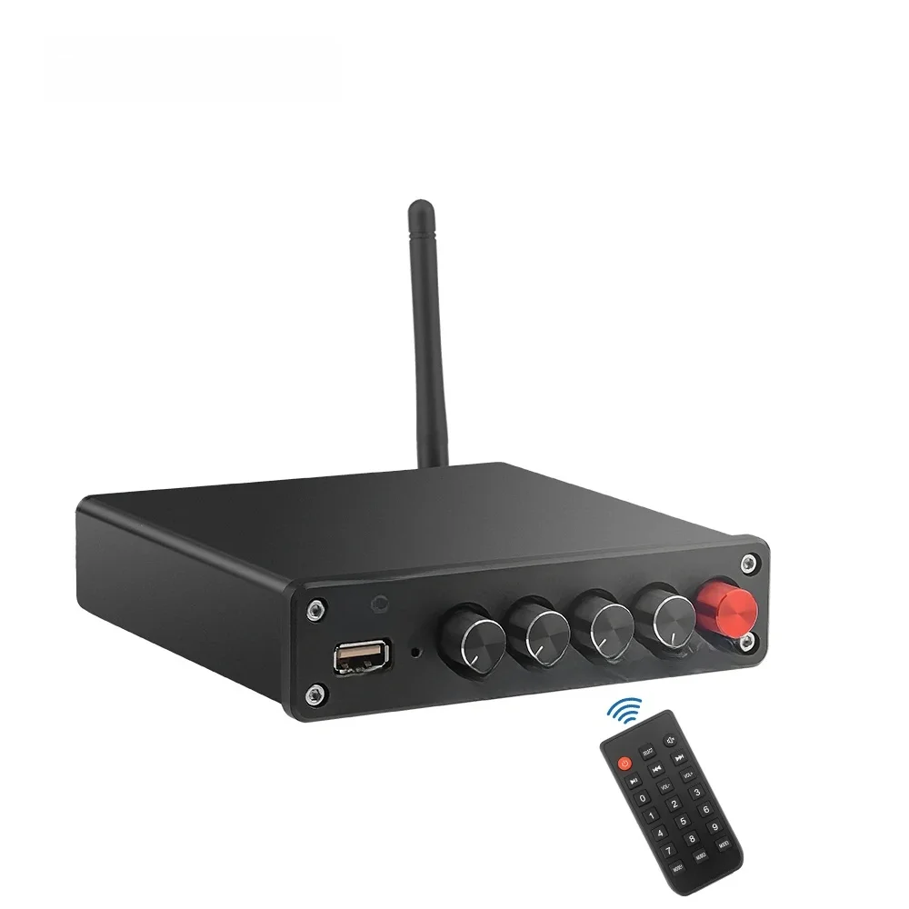 AIYIMA Audio B01 Bluetooth TPA3116D2 Wzmacniacz subwoofera 100W HiFi Stereo Digital 2.1 Class D Amp Bass Treble do kina domowego — zdjęcie 2