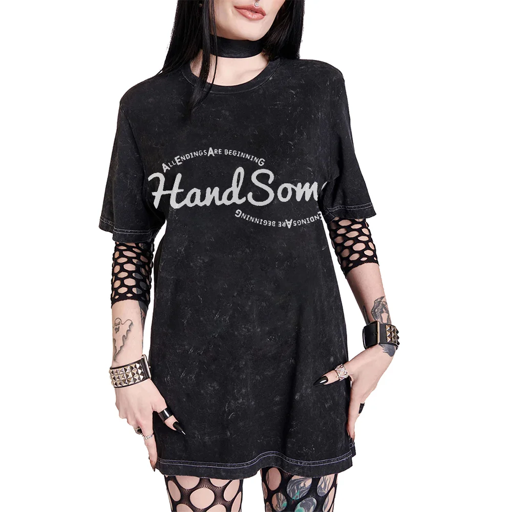 

Стильная простая одежда Y2k с изогнутыми буквами и объемным дизайном, женская рубашка с рисунком Cuteore, модная повседневная футболка с принтом в стиле ретро, модная