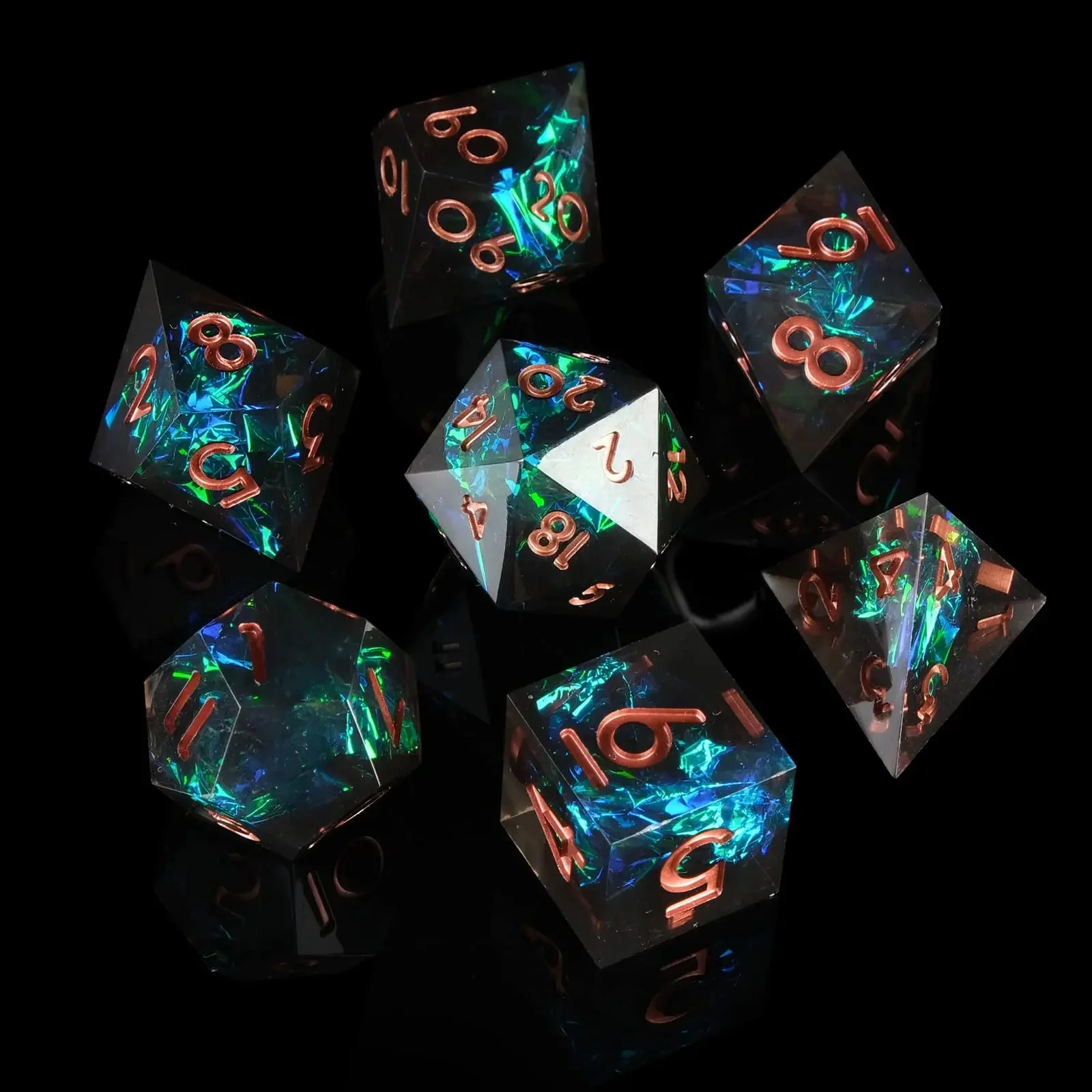 Jeu de dés en résine pour Donjons et Dragons, à bords pointus, DND