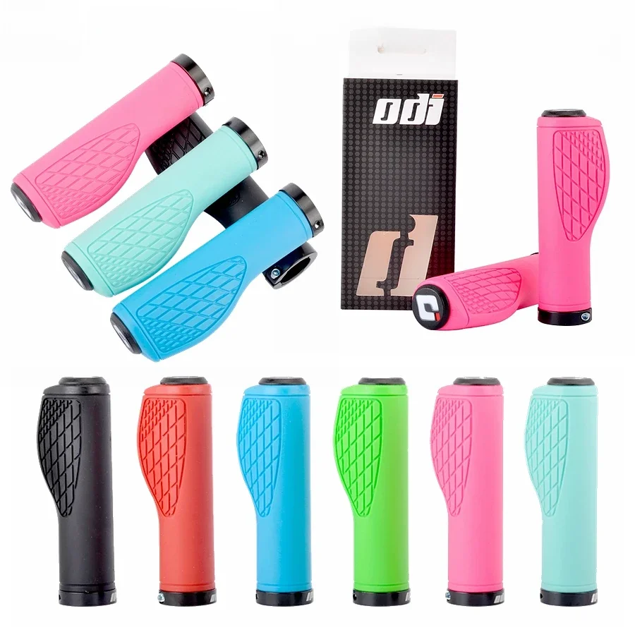 AliExpress ODI Odi Bicycle Handlebar Grips Silicone 22.2mm Anti-slip Mountain Bike Handle with Lock Ring Fit for Brompton MTB BMX Folding Bike