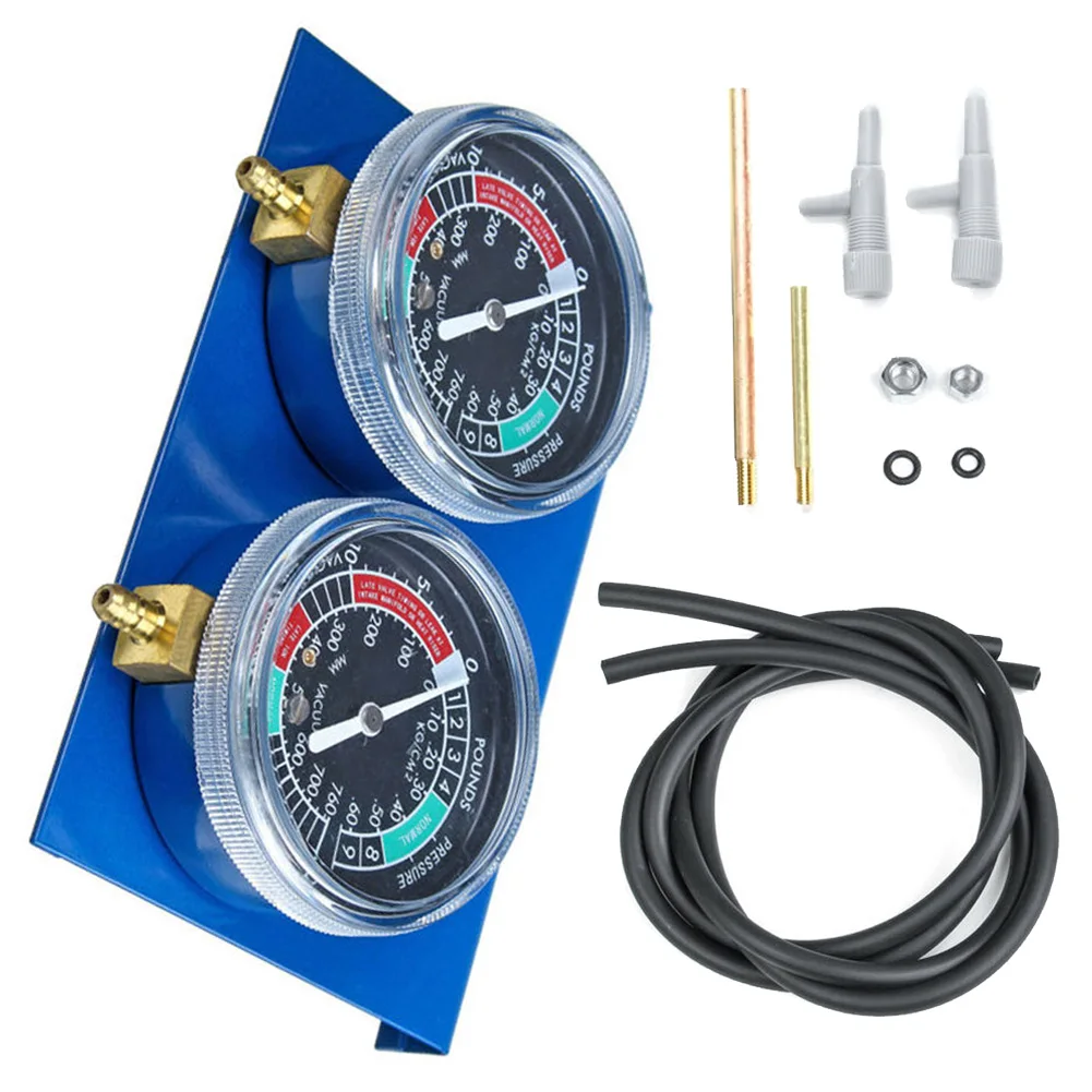 2 Cylinder Motorcycle Carburetor Carb Synchronizer Kit Motorcycle Carburetor Vacuum Gauge Balancer Synchronizer Tool W/Hose Kit