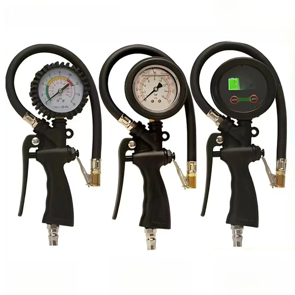 Manomètre de pression des pneus de voiture, gonfleur d'air, adaptateur ue, testeur de véhicule, Test numérique LCD, surveillance de l'inflation, manomètre moto vélo