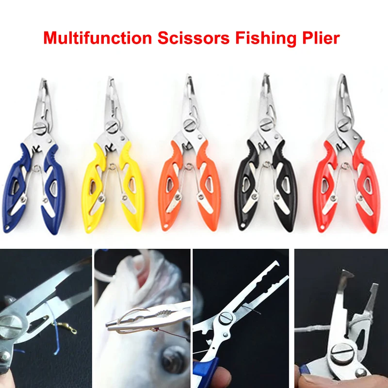 Multifunction Scissors Fishing Plier Scissor Braid Line Lure Cutter Hook Remover Fishing Tackle Tool Cutting Fish Use Tongs