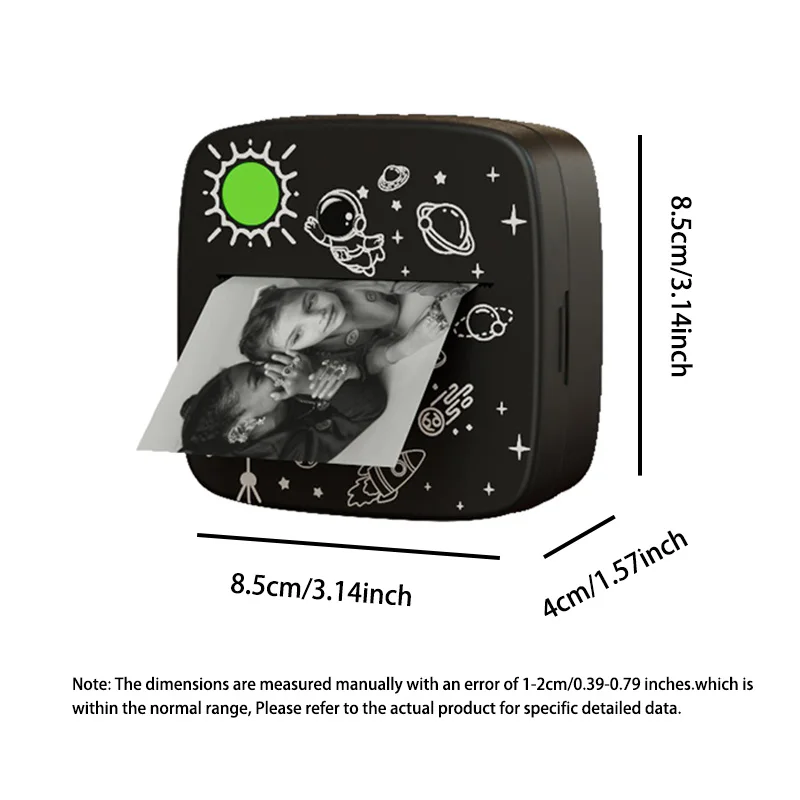 AR Label Printer, Portable Software Printing & Photo Printing, Animal Themed Picture,Children's Painting & Educational Learning