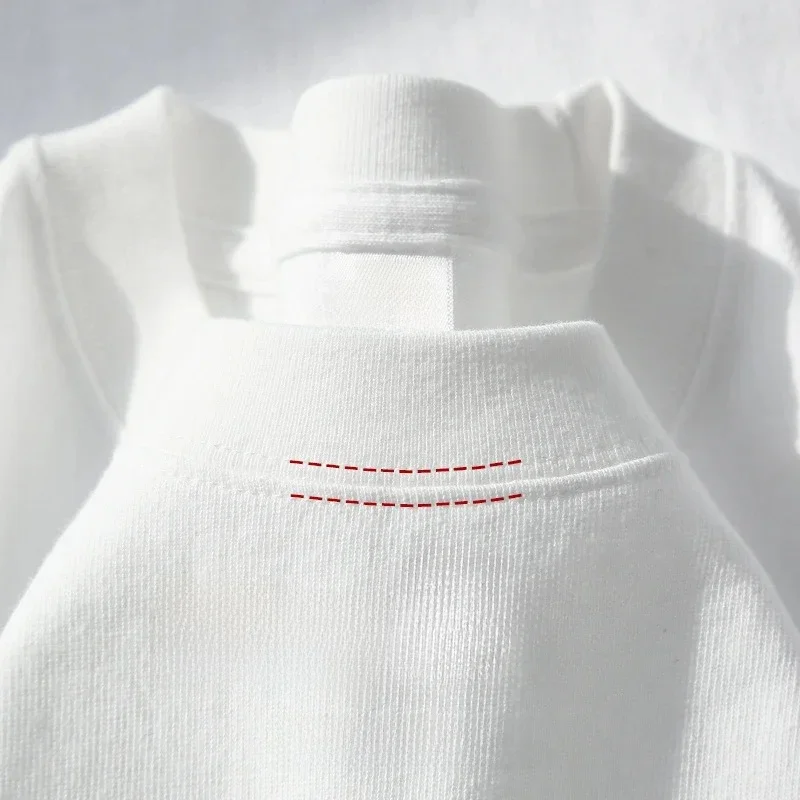 300g coton t-shirts hommes à manches courtes poids lourd été col rond ample respirant chemise pour hommes femmes t-shirt de base