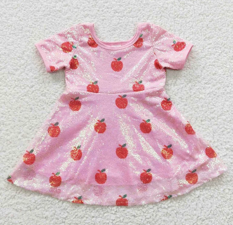 

Little Girls Dress Red Apple Summer Back To School Dresses Boutique Kids Girls Dress Clothing Sets