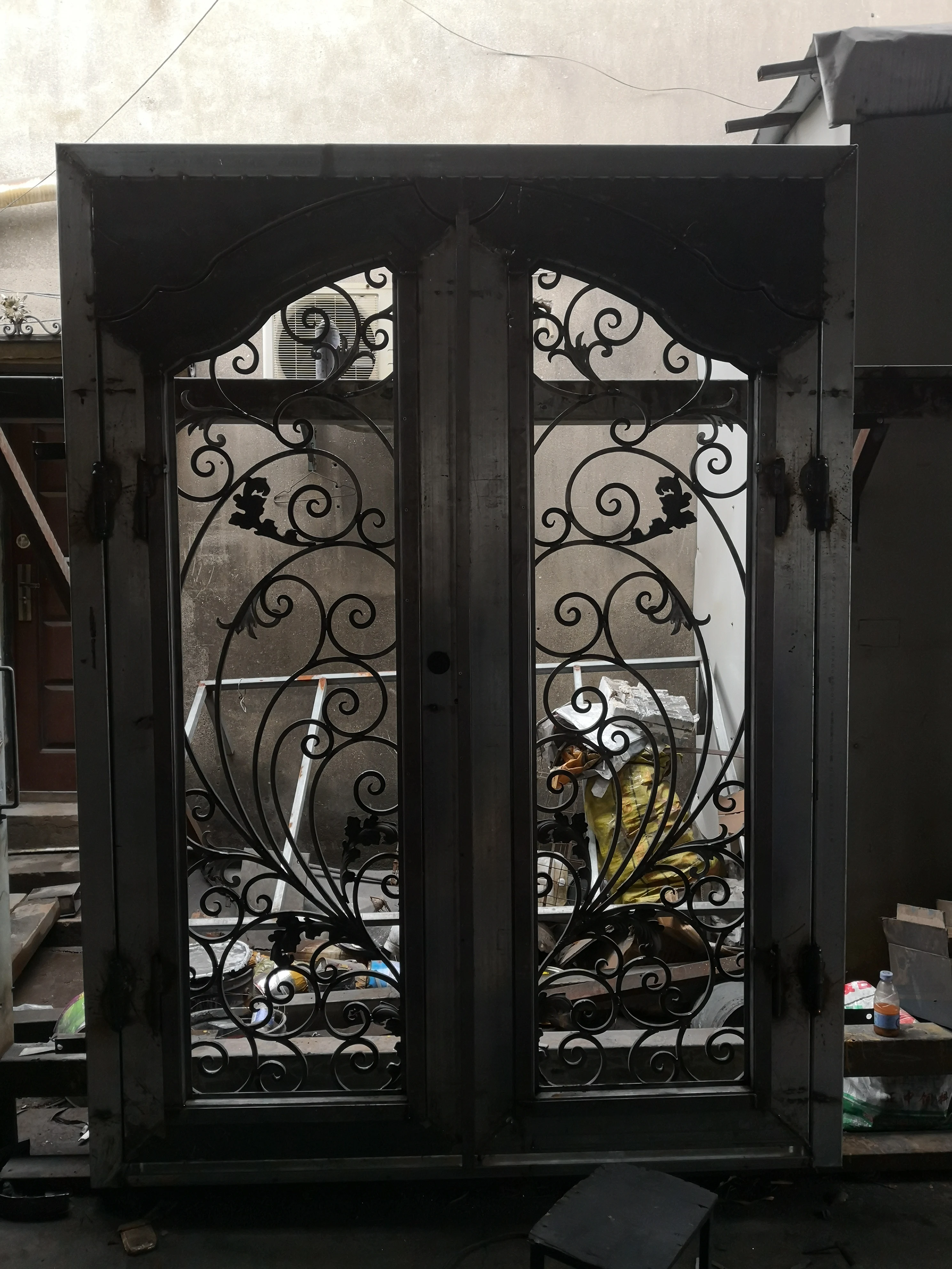 steel french wrought iron door design