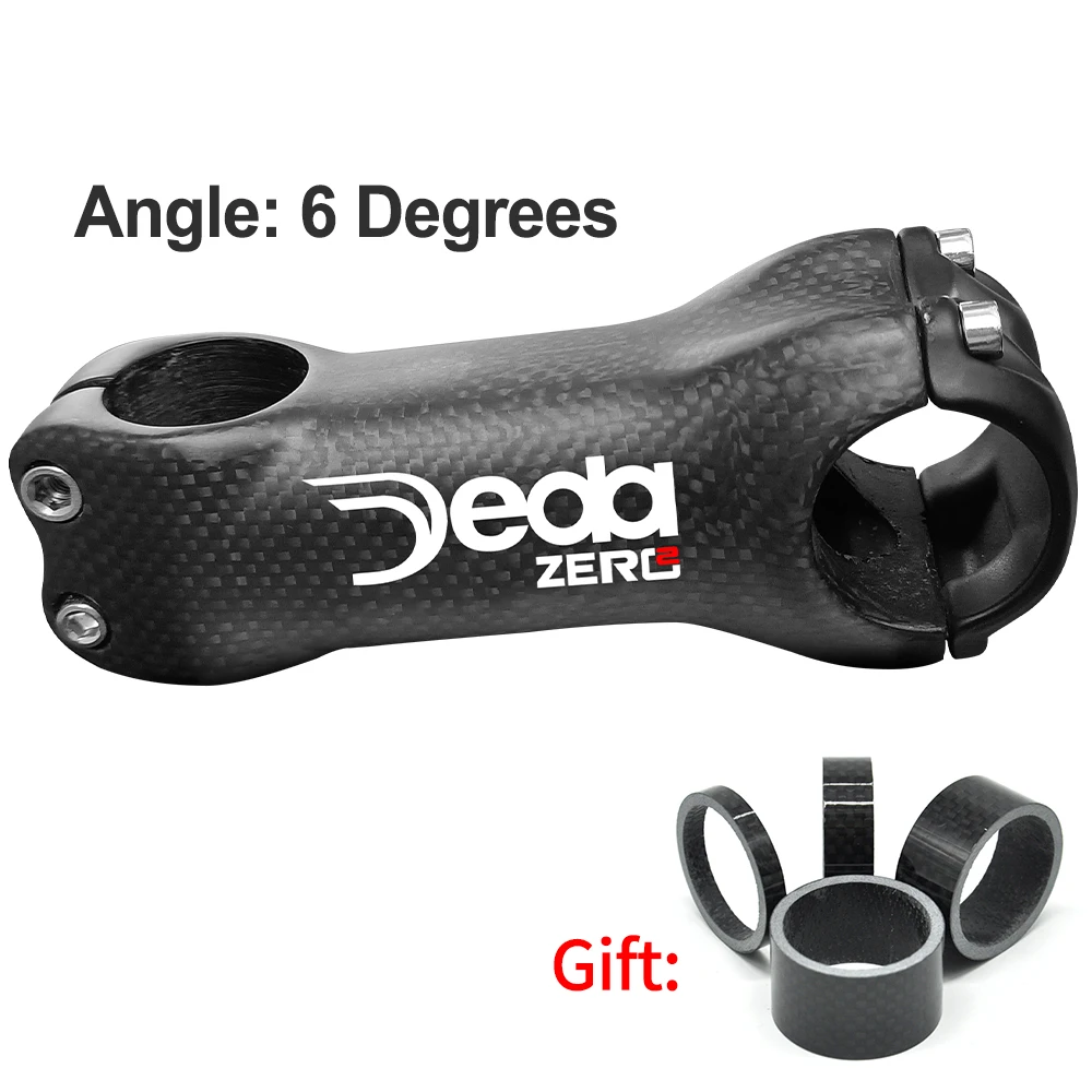 

New Black 6-degree Road Bike Full Carbon Fiber Stem 31.8*70-120mm, Mountain Bike Carbon Fiber Stem MTB Bicycle Parts