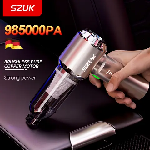 SZUK Mini Car Vacuum Cleaner 985000Pa Strong Suction Cleaning Machine Powerful Wireless Handheld Portable Vacuum Cleaner for Car