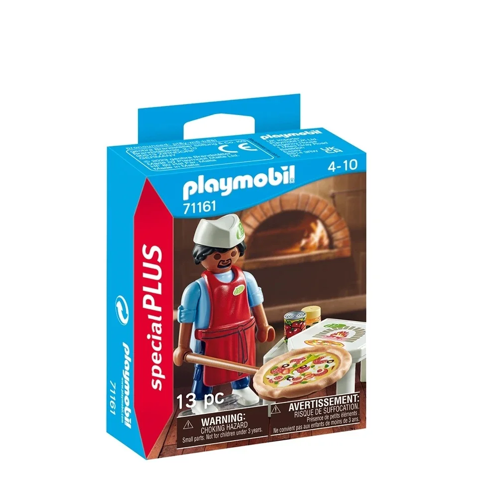 Playmobil pizza maker, 71161, original, clicks, gift, child, girl, toy, collection, shop, with box, official product, man, woman