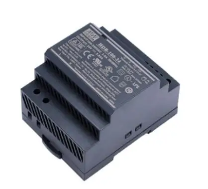 

DR-100-24 new model HDR-100-24 AC-DC Ultra slim DIN rail power supply; Input range 85-264VAC; Output 24VDC at 3.83A; Pass LPS