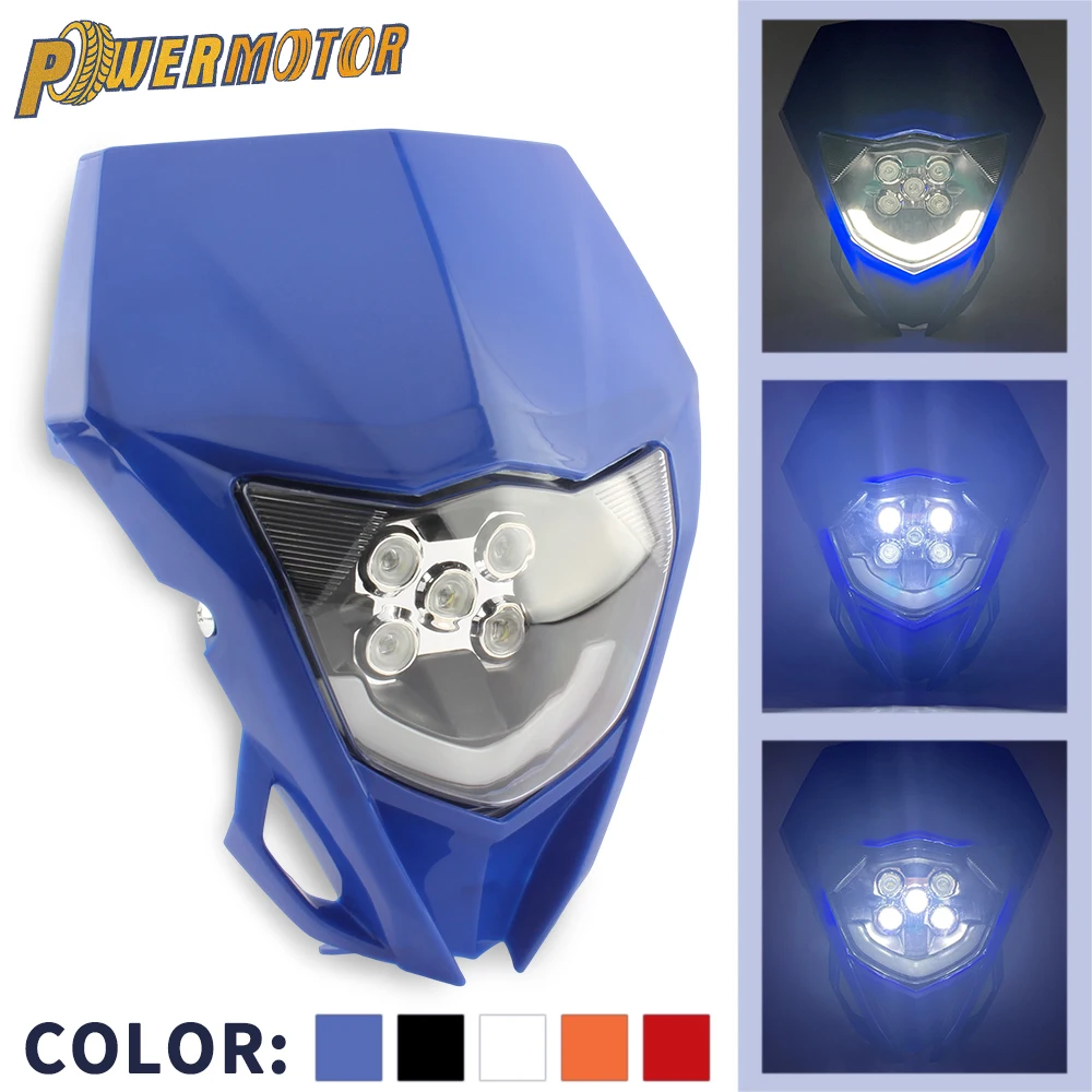 

For YAMAHA Motorcycle Headlight Plat WR 250F 250R 450F YZ TTR FX MX 12V 2015-2019 Universel Enduro Dirt Bike Motocross Headlamp