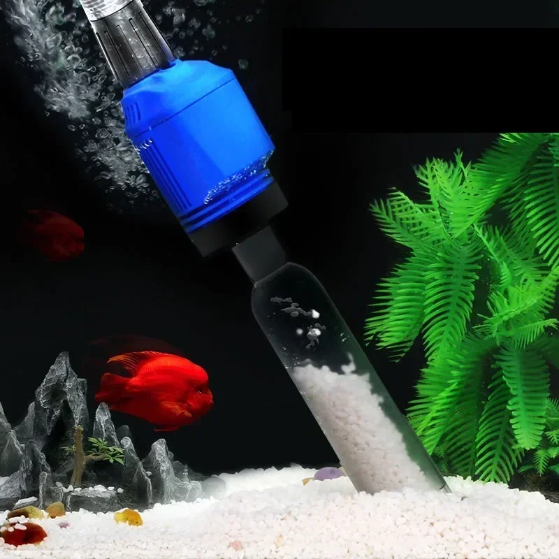 AliExpress NONE Aquarium Electric Gravel Cleaner Automatic Cleaner with Sponge Filter Fish Tank Vacuum Gravel Cleaner for Fish Tanks 어항 용품