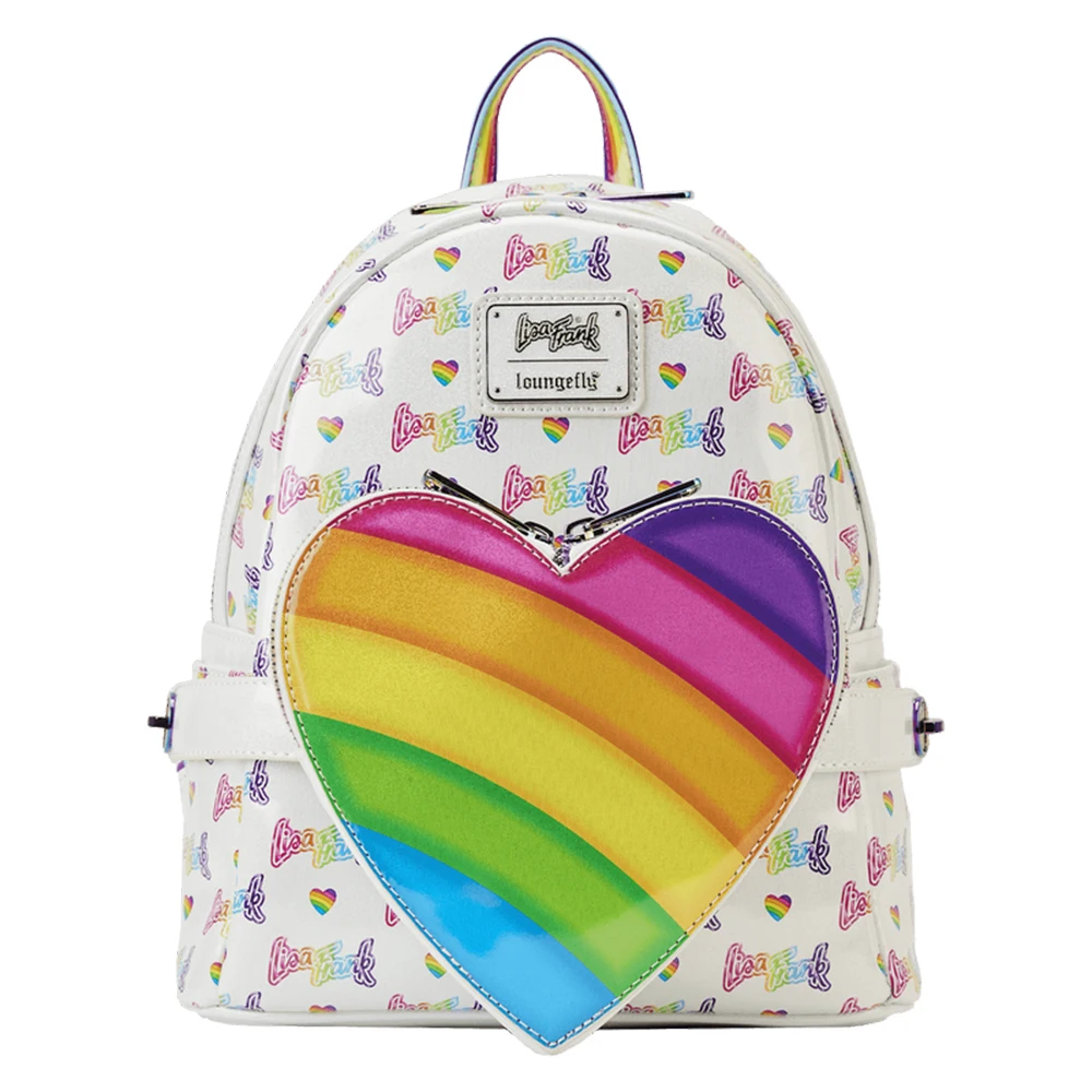 FUNKO LOUNGEFLY - LISA FRANK BACKPACK WITH RAINBOW HEART WAIST BAG, LSFBK0005, original, toys, boys, girls, gifts, collector, figures, dolls, store, new, fashion, accessories, official license