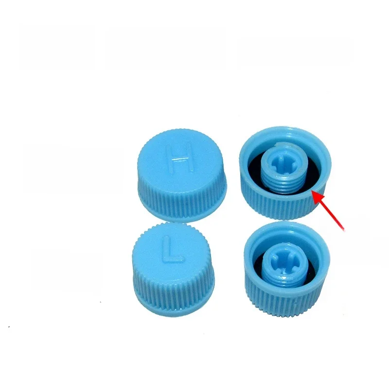 Couvercle anti-poussière de réfrigérant pour climatiseur de voiture, bouchons de noyau de Valve, capuchon de Port latéral haut et bas, bouchons de pression haute et basse, accessoires