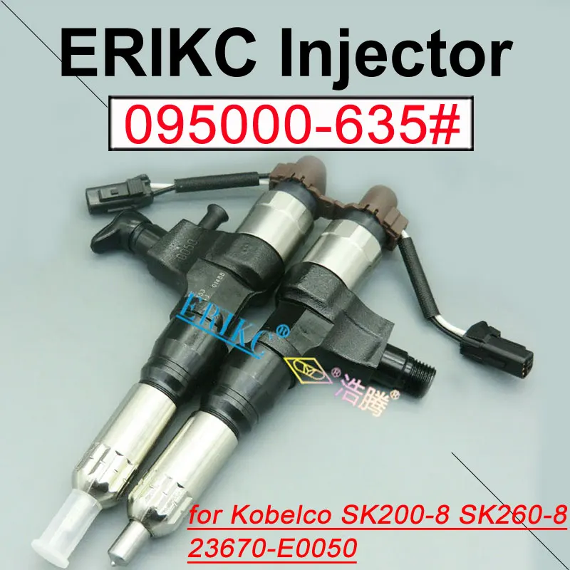 095000-6353 Fuel Engine Parts Injector Assy 095000-6350 Diesel Injection Nozzle For DENSO Kobelco SK200-8 SK260-8 23670-E0050