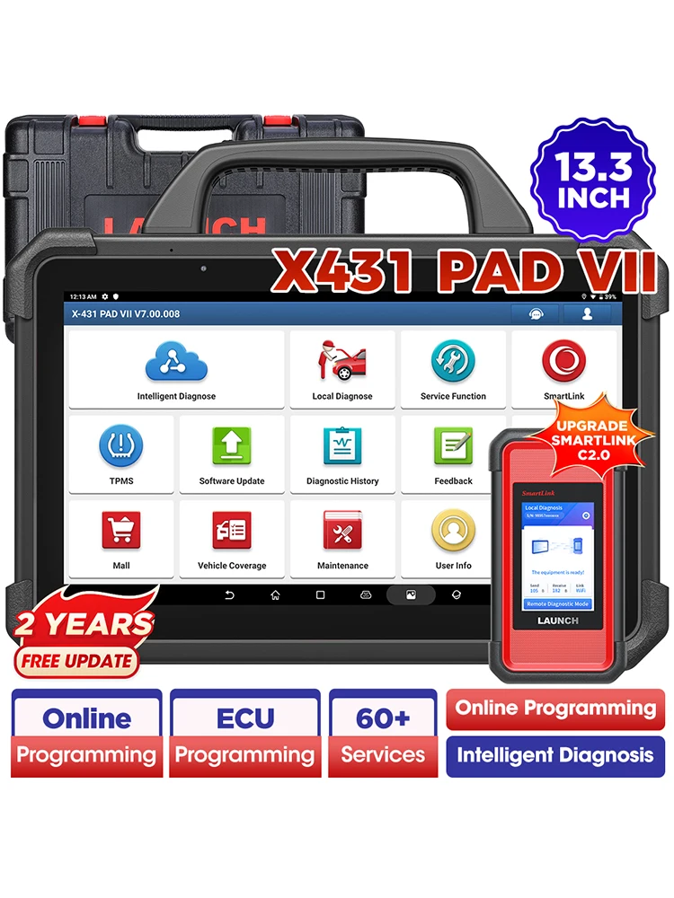 LAUNCH X431 PADVII Elite PAD7 Auto Diagnose Gereedschap J2534 Smartlink Automotive Scanner Online Programmering Auto Diagnose Tool - afbeelding 2