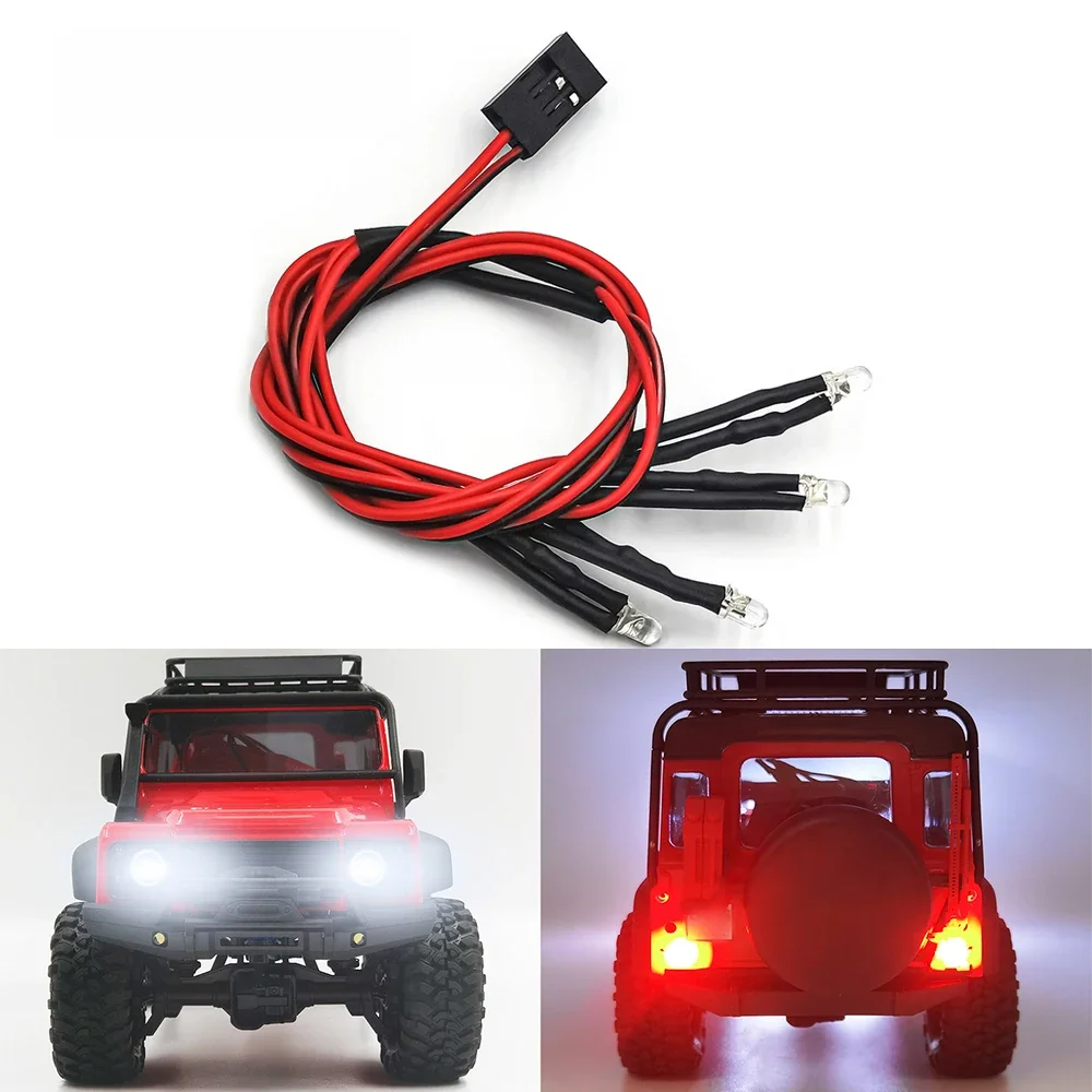 YEAHRUN – phares et feux arrière de Simulation, groupe de lumières LED pour TRX4M Bronco Defender 1/18 RC, pièces de modèle de voiture sur chenilles