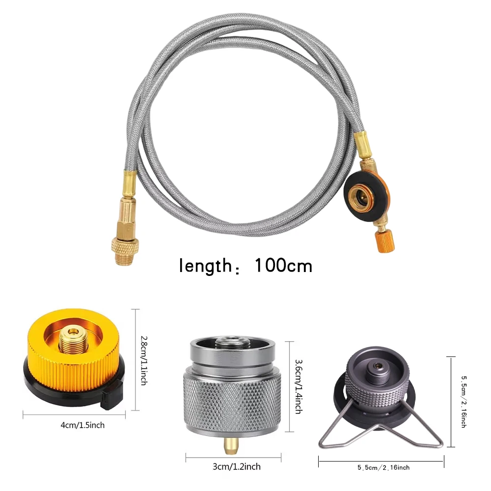 Pandatour Camping Gasherd Adapter ButaneAdapter Verlängerungsschlauch Split HerdKonverter Anschlussschlauch Gastank Adapter Ausrüstung – Detail 11