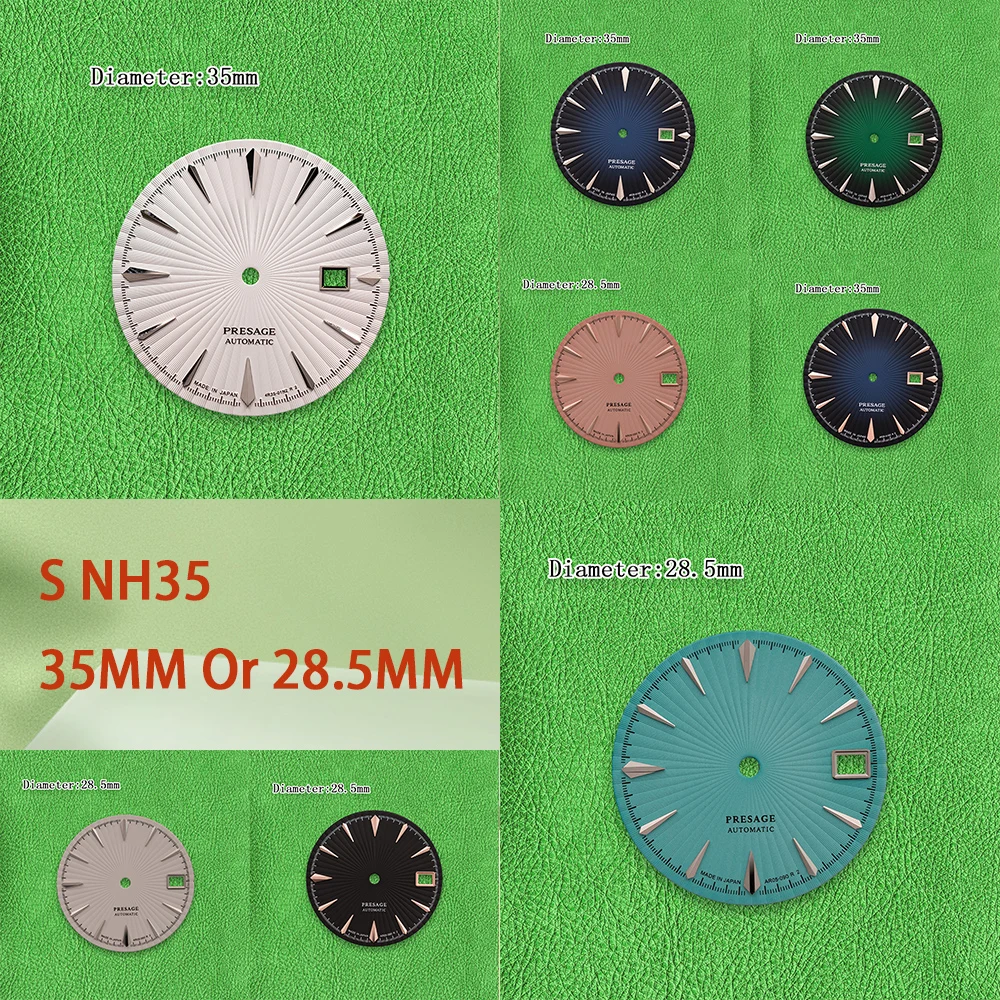 S Logo Dial NH35 Dial 28.5mm Or 35mm C-ocktail Dial Gradient Dial  black Dial Fit NH36 Movement Watch Modification Accessories